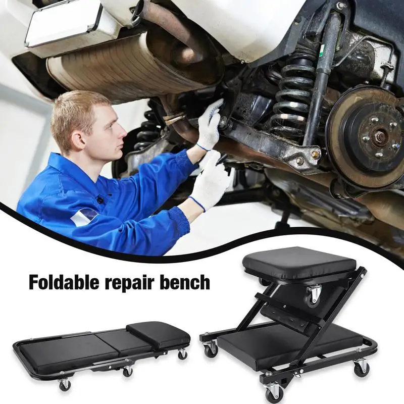 Mechanics Roller Seat Roller Seats Mechanic Creeper Flexible Thickly Padded Topside Creepers Seat For Automotive Repair