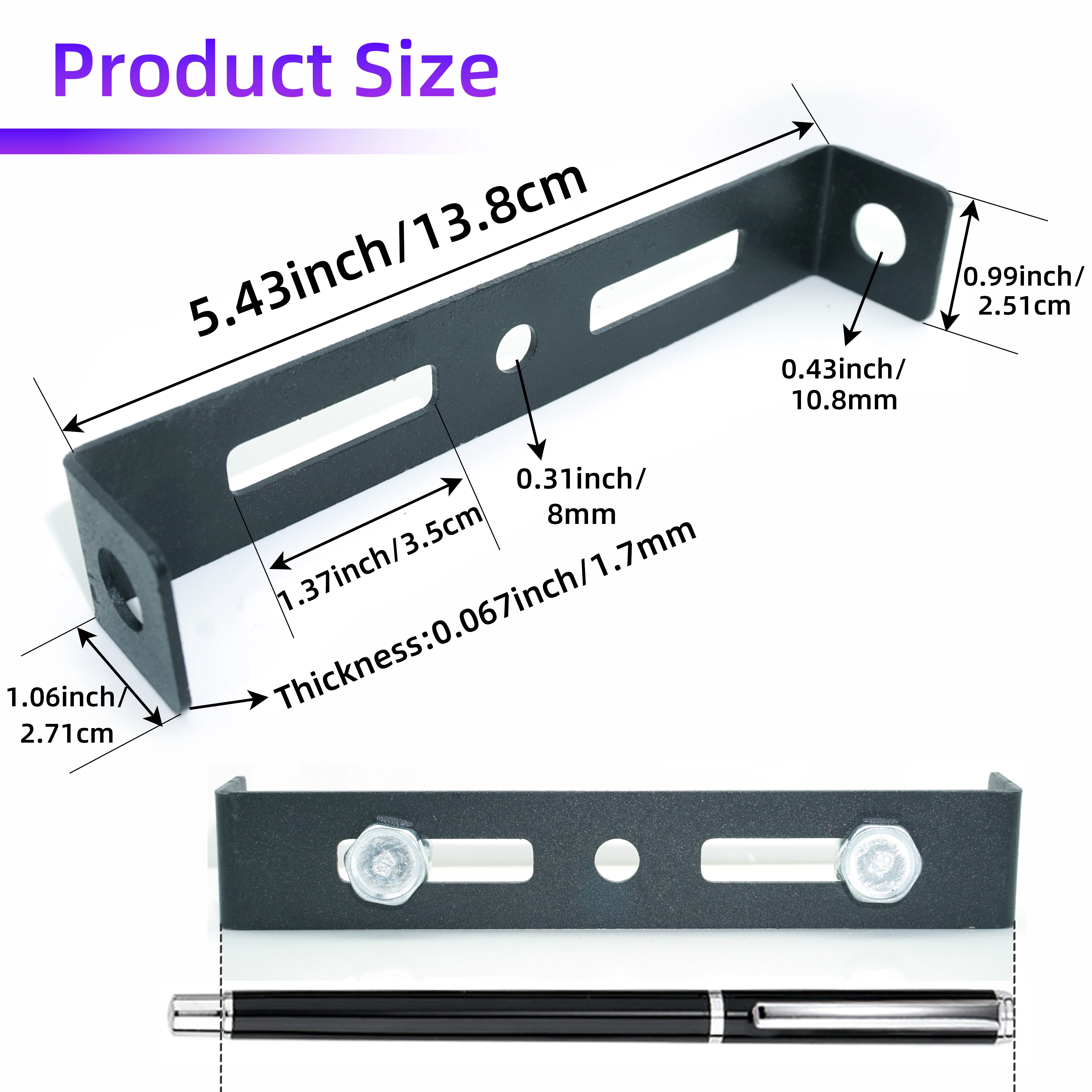 Soporte de Montaje de Abrazadera de Luz de Señal de Giro de Metal de 10mm, Tipo Rosca para Scooters, Motocicletas, Bicicletas