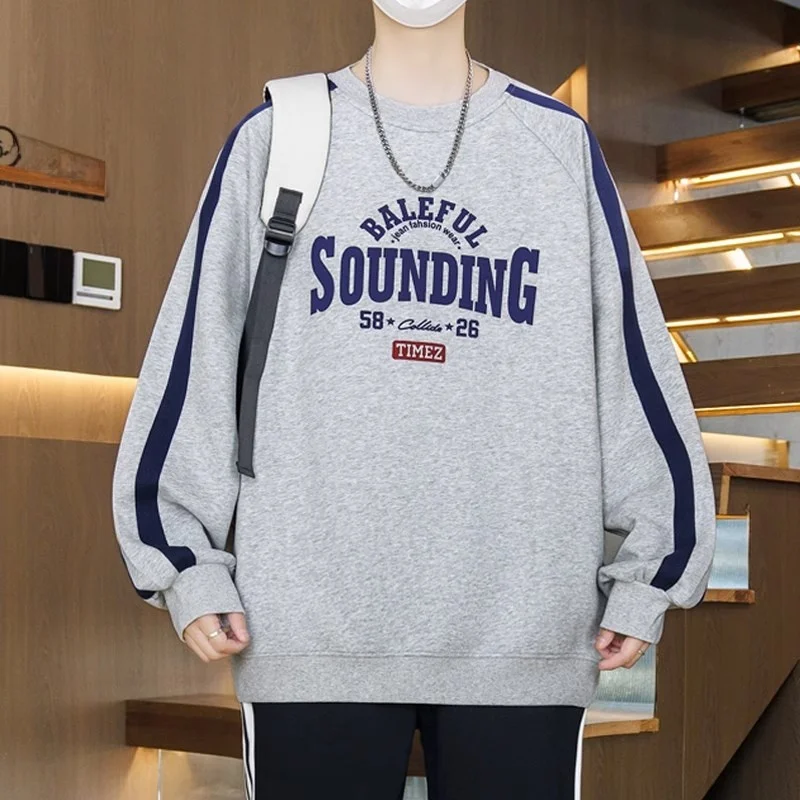 

Весенне-осенний молодежный свитшот с круглым вырезом и длинным рукавом для мальчиков 2-5 лет, школьников средних классов, базовый слой