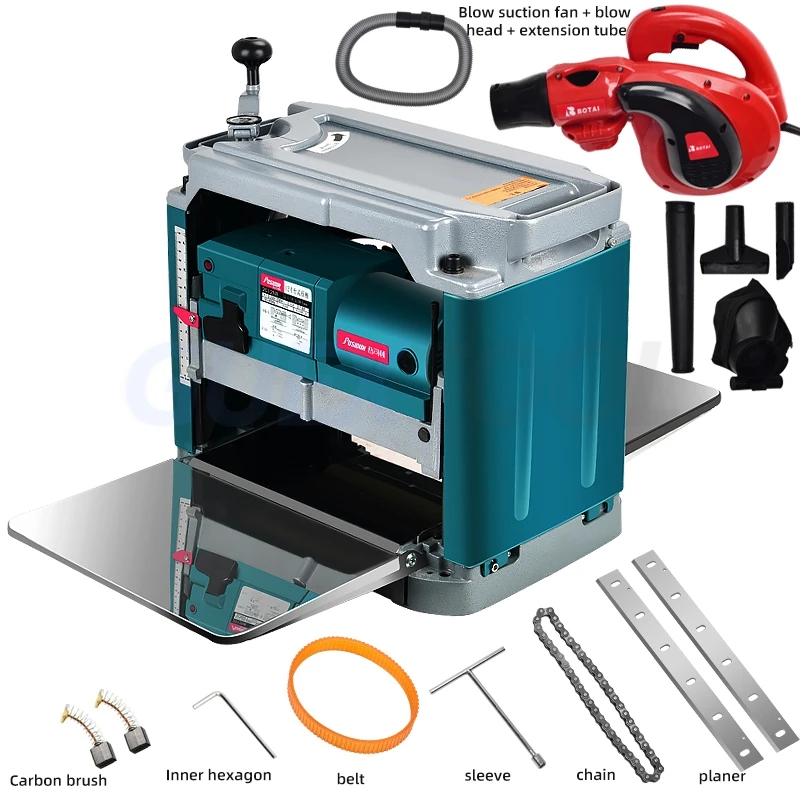 Woodworking Electric Tools Household Pressure Planer Single Sided High-power Desktop Electric Planer Wood planer Machine 220V