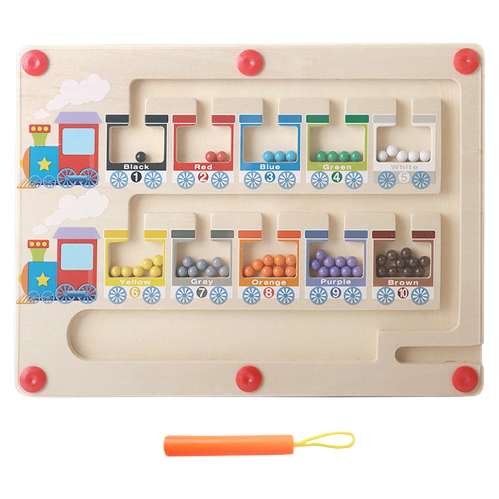Classificação de cor magnética placa de contagem brinquedo de madeira quebra-cabeça montessori recurso educacional habilidades motoras finas