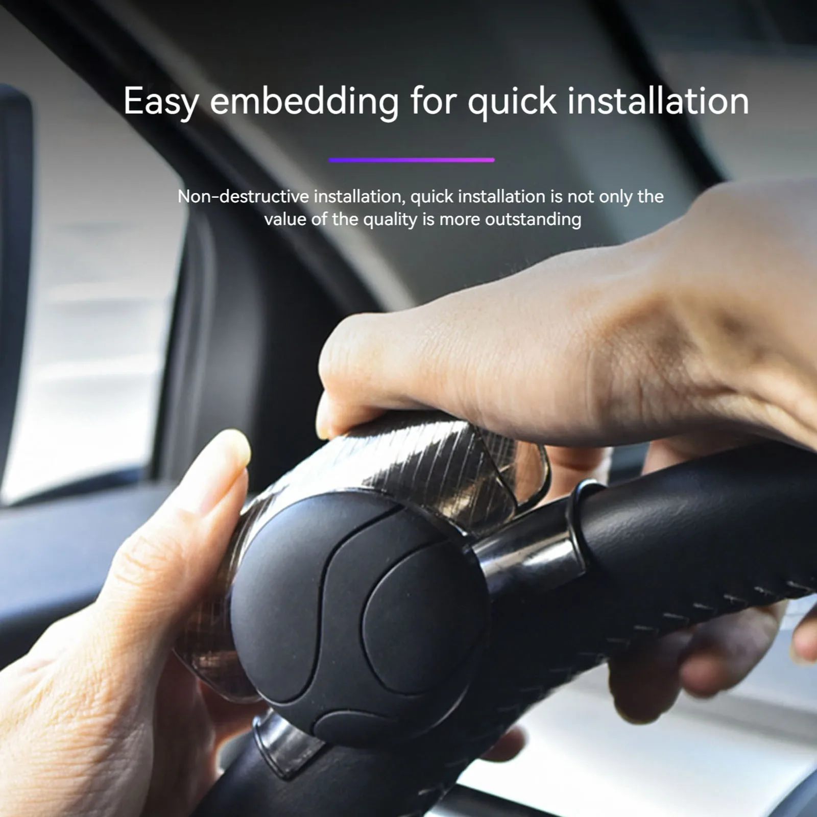 Heavy Duty Knob Ball Non-Slip Universal Car Spinner Handle Quick Release Steering Assist Tool for Cars/Trucks/Vans/Forklifts