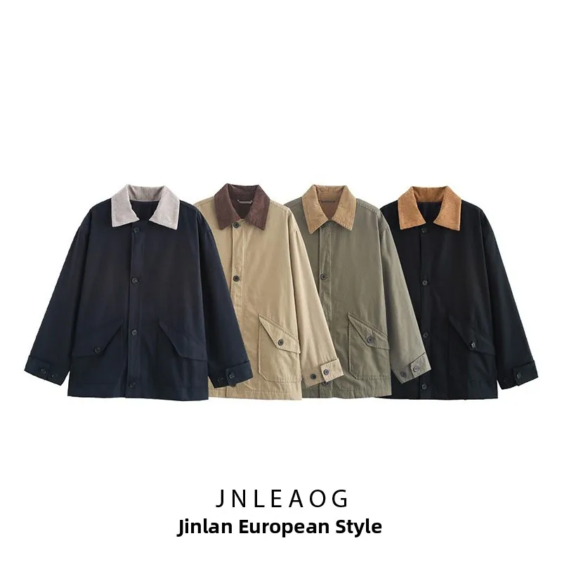 

JNLEAOG модный свободный холщовый тюре женский дизайн Sensation осеннее новое длинное пальто из полиэстера све на пуговицах