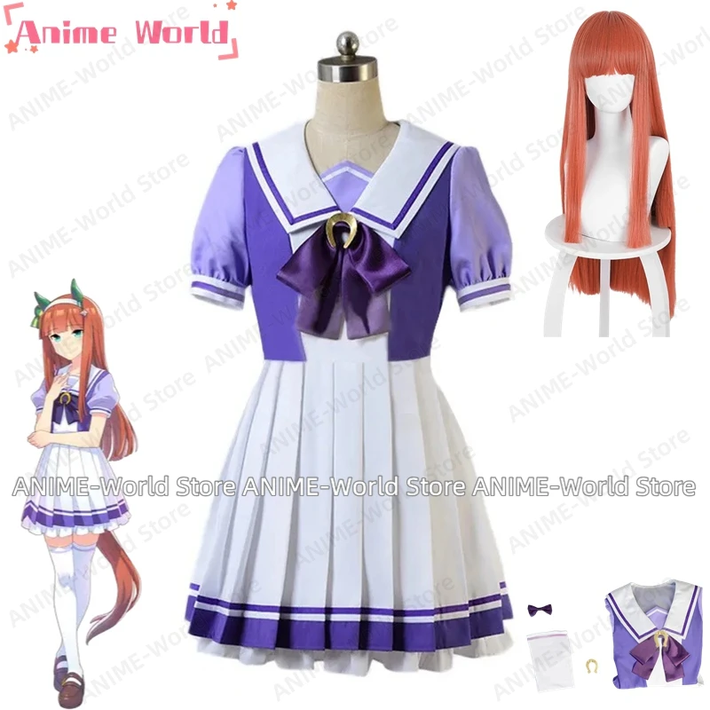 《Tamaño personalizado》Uma musume Pretty Derby Silence Suzuka Tokai Teio Semana Especial Tracen Academy Disfraz de Cosplay Trajes de Halloween Peluca