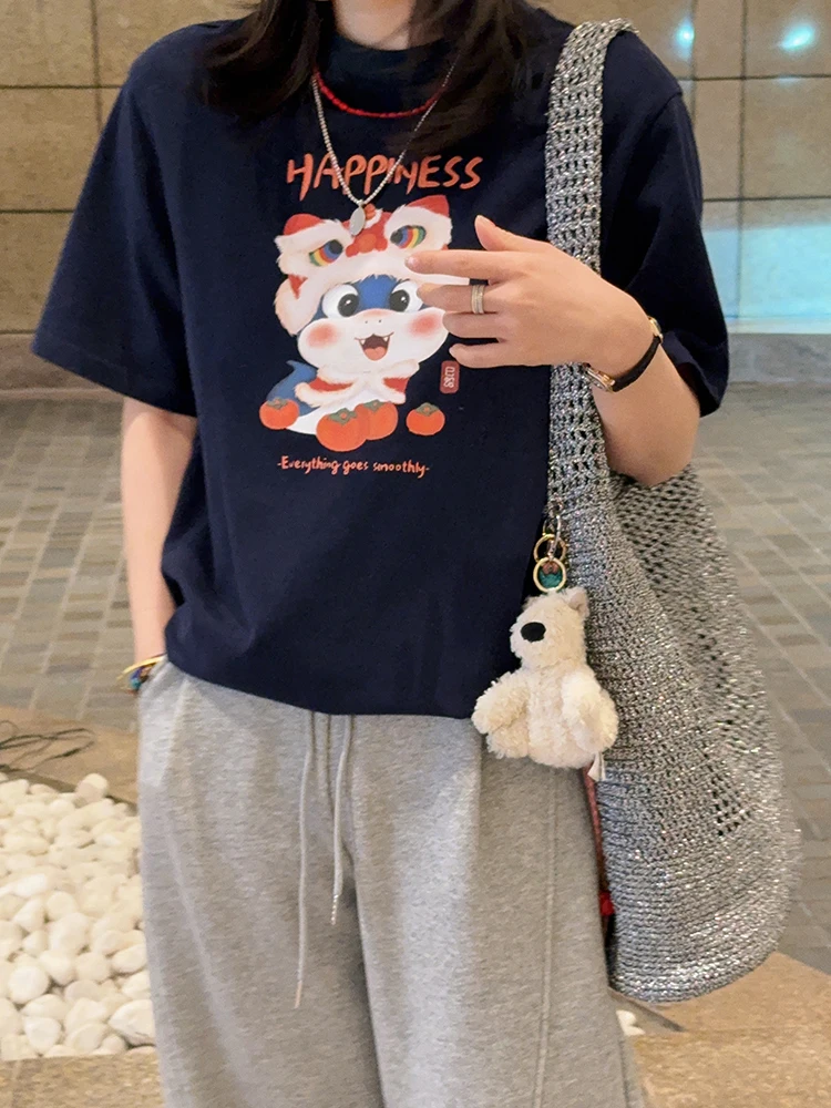 

Liberlin Sisy Женская футболка ort Sve Новая зима Sle Thiened Повседневная универсальная основа irt Корейский Sle Свободный крой