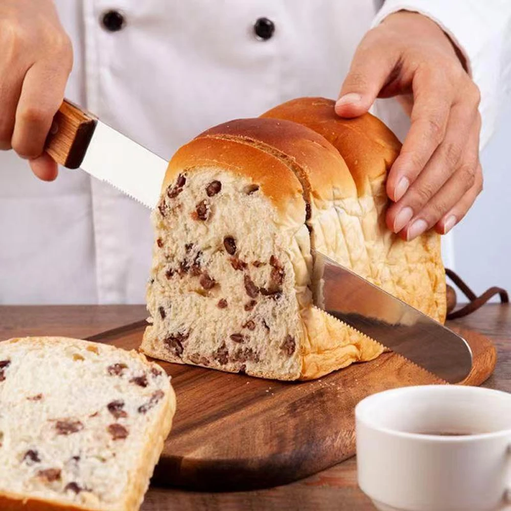 10/12/14 Inch Cake Cutting Knife Long Cutter  Best Serrated Bread Knife Stainless Steel Loaf/Bread Slicer/Slicing