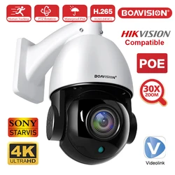 Outdoor 30X Zoom POE PTZ 4K 8MP 5MP H.265 Audio Speed Dome IP Kamera Nachtsicht 80M CCTV kamera Hikvision Protokoll Kompatibel