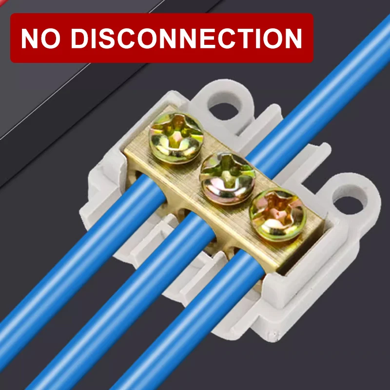 60-189A T-type Terminal Blocks No Disconnection T06/16/25/70 High Power Copper Wire Splitter 0.5-16mm I-16/50 Quick Connector