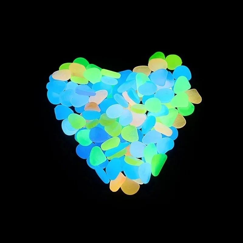50/150Pcs Glow in the Dark Garden Pebbles For Sidewalk Garden  Garden Patio Fish Tank Aquarium Decoration Glow Stone