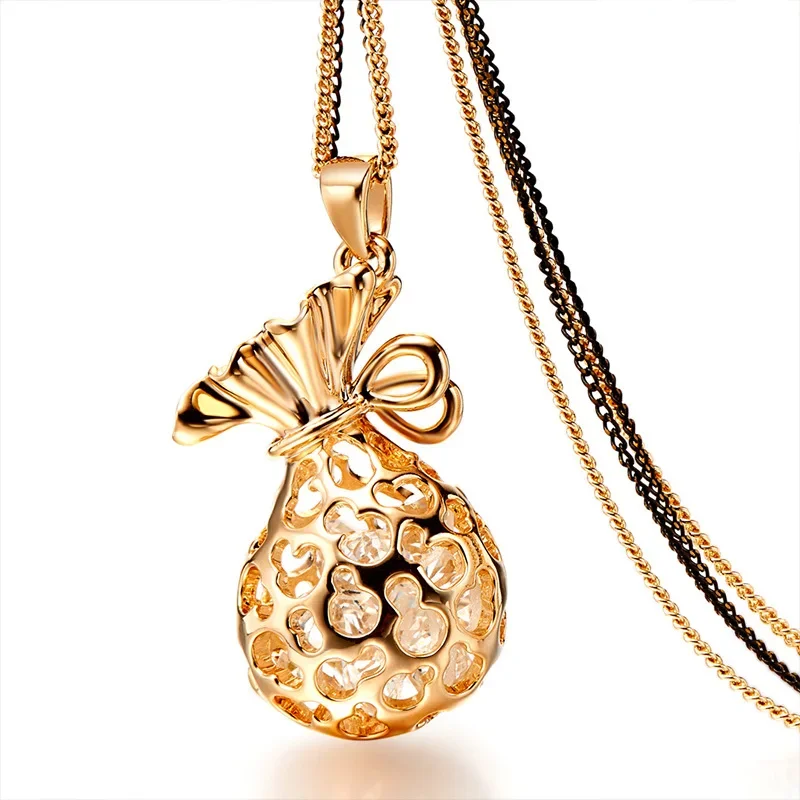 حقيبة نقود رأس السنة، قلادة طويلة متعددة الوظائف وشخصية لخريف وشتاء، سلسلة سترة كريستالية للسيدات