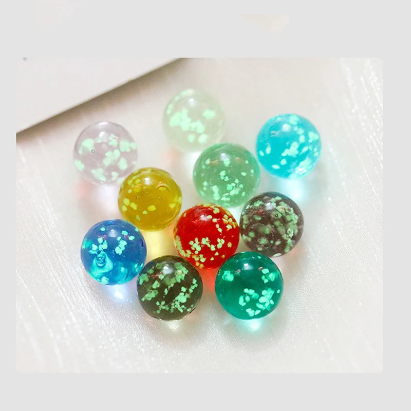 10 30 Pcs Luminous Glass Balls Toy 16mm Small Marbles Toys Pinball Machine Beads For Console Game