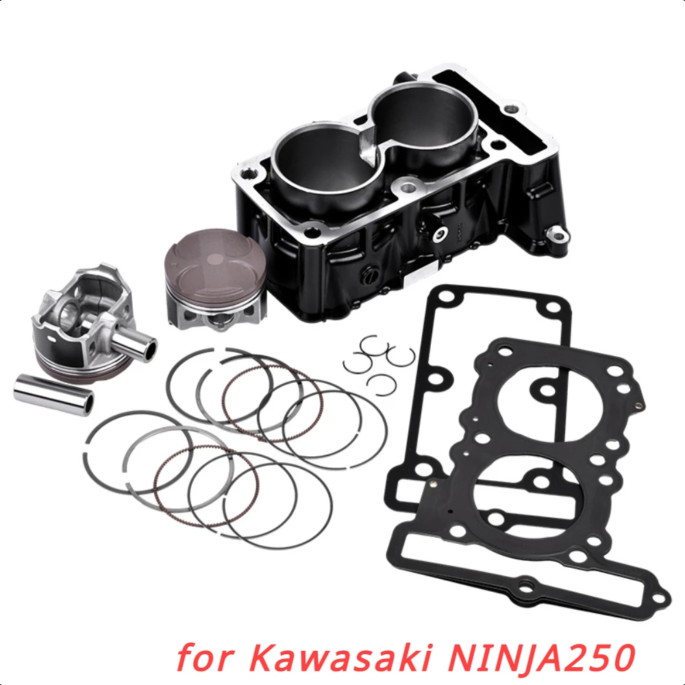 

62mm Motorcycle Cylinder Head Overhaul Mat Piston Rings Gasket Kit for Kawasaki EX250 Ninja 250R 2008-2012