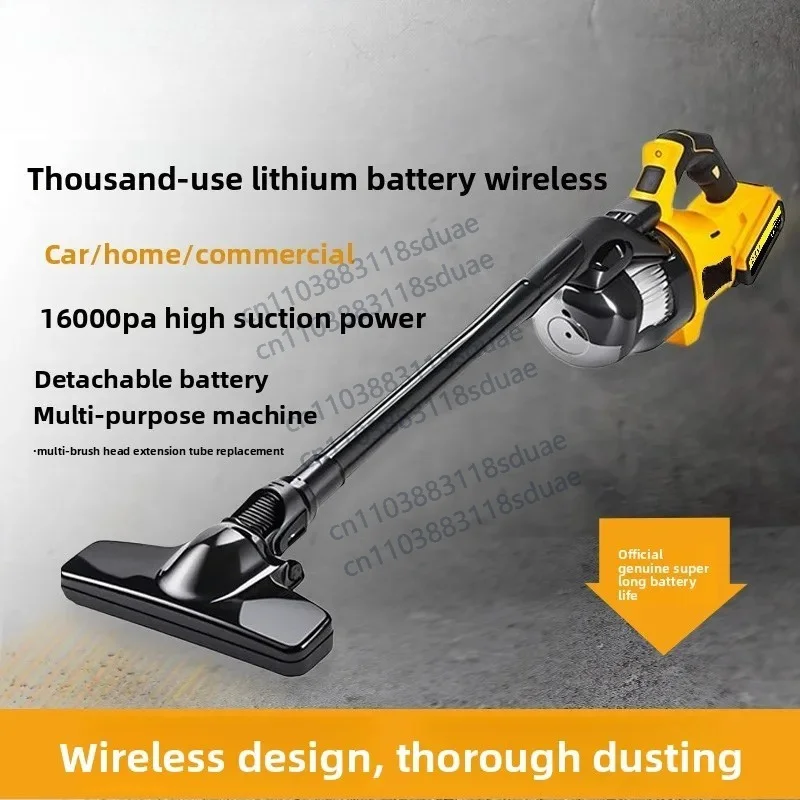 HTT wireless charging portable car handheld vacuum cleaner large suction pet cat fur bed dust removal