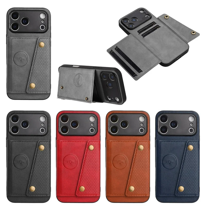 PU Leder Brieftasche Fall für IPhone 17 Pro Max Auto Magnetische Halter Karte Slot Zurück Abdeckung für IPhone 17 16 15 14 13 12 Pro Max