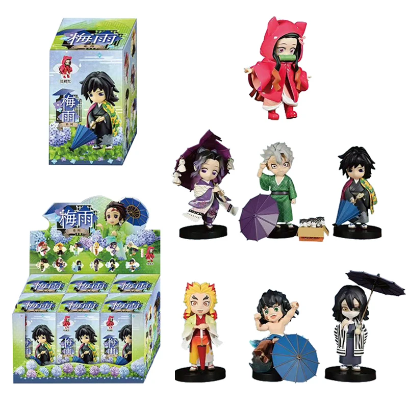 

2026 Hot Bandai Blind Box Figure Plum Rain Series Kochou Shinobu Tomioka Giyuu Kanroji Mitsuri Mystery Box Figure Toy Gift ﻿