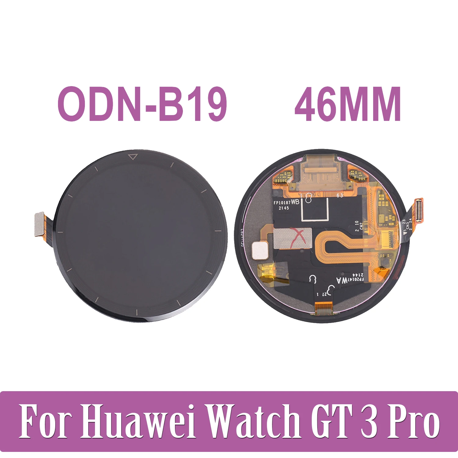 For Huawei Watch GT 3 Pro ODN-B19 LCD Display Touch Screen Digitizer Assembly For Huawei Watch GT3 Pro LCD 46MM