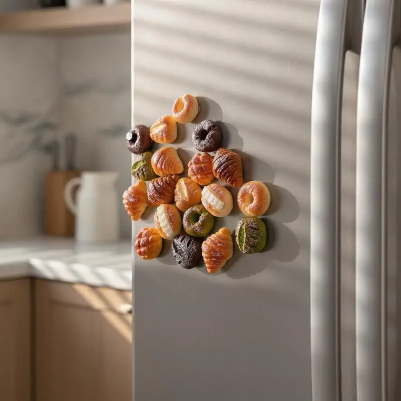 Realistic Mini Bread Food Fridge Magnets 3D Bakery Pastry Refrigerator Magnets Decor DIY Embellishments Accessories Ideal Gift