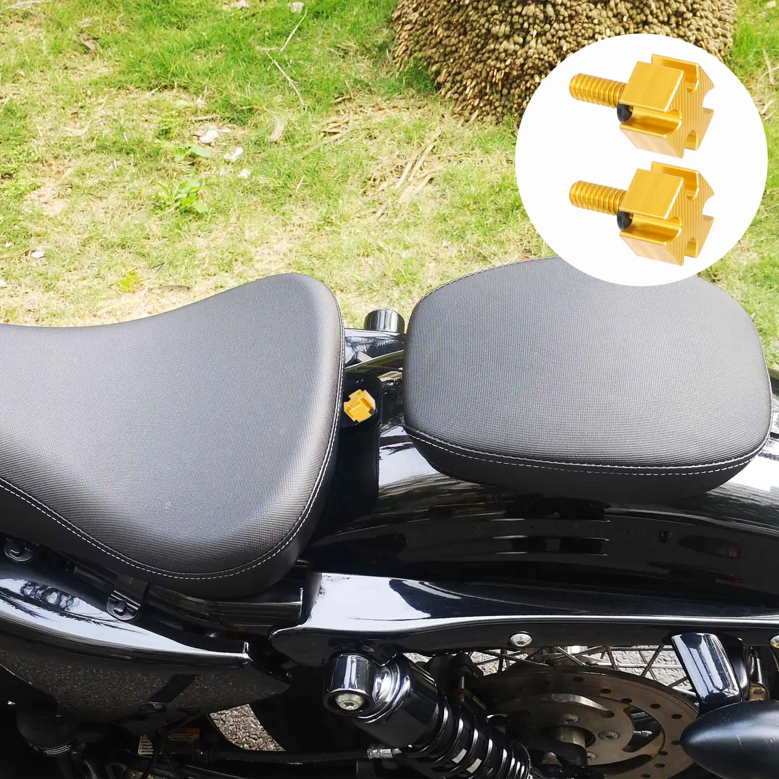 

2pcs Professional Motorcycle Rear Seats Screws High Grade Aluminum Replace Parts Quick Release No Tool Required Durable Mount