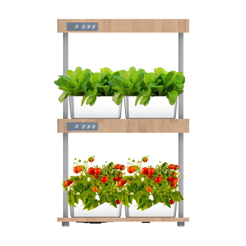 Smart Home Hydroponic Growth System 2 Floor 32 Pod Modern Design Indoor Hydroponic Growth Light