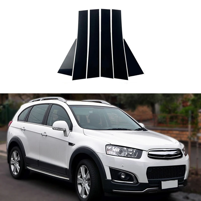 Fit For Chevrolet Captiva 2007-2018 2017 2016 Door Side Pillar Posts Door Side Window Decoration Sticker Cover Gloss Paino Black