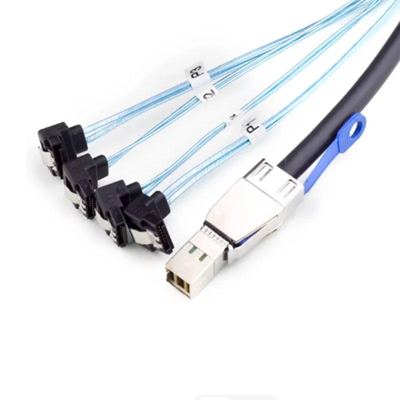 

Новый кабель Mini SAS HD SFF8644 на SATA, 100 см/200 см, 90 градусов, 4 порта, 7-контактный, SFF-8644 на 4 SATA 7-контактных, 12 Гбит/с, для жестких дисков и серверов данных