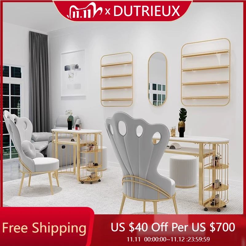 

Легкий роскошный стол для ногтей высокого качества, минималистичный дизайн, скандинавский современный маникюрный стол, стойка для макияжа, мебель для салона Nageltisch