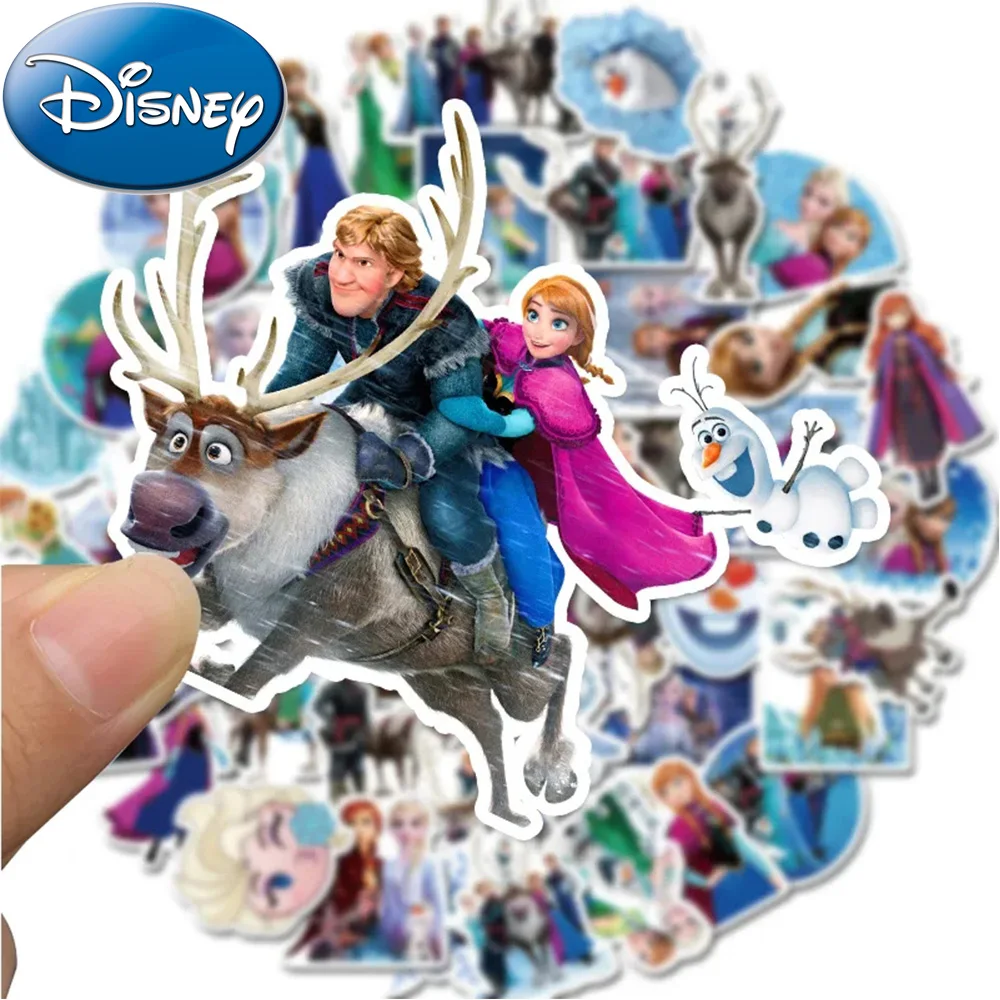 10/30/50pcs 만화 디즈니 냉동 스티커 애니메이션 DIY 노트북 전화 스케이트 보드 노트북 방수 귀여운 공주 스티커 장난감 선물
