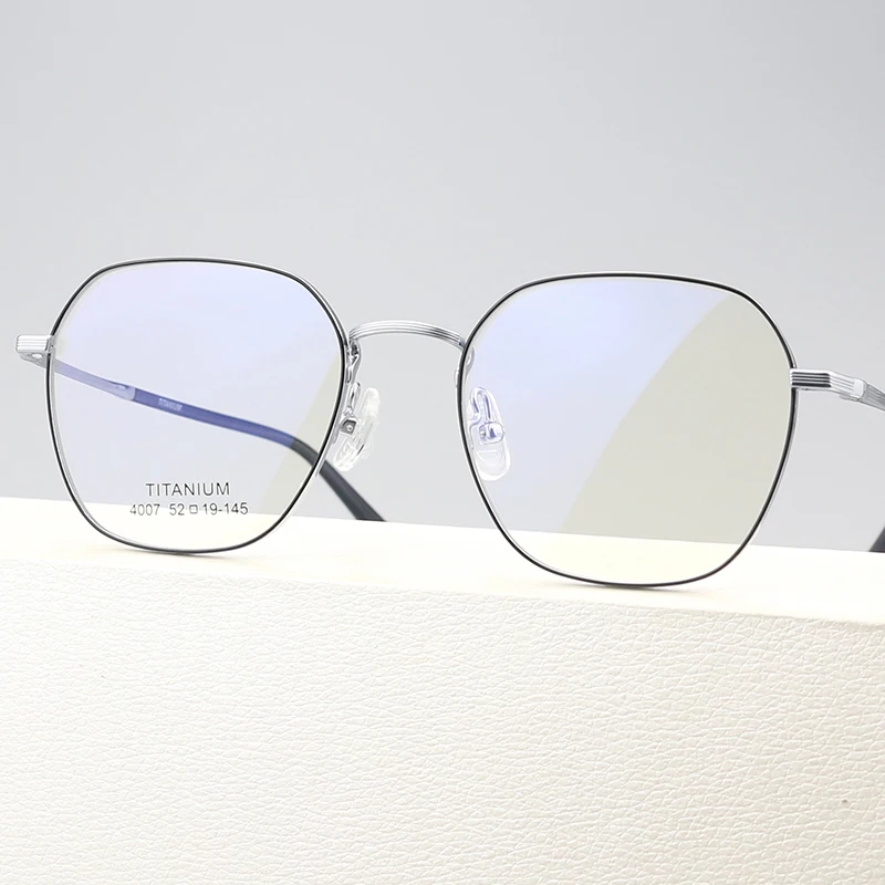 

Ultra-light Fashion Polygonal Eyewear Men Retro Titanium Alloy Decorative Optical Prescription Glasses Frame Women