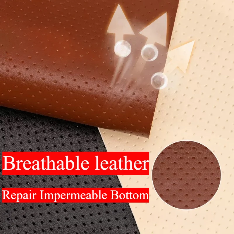 

Breathable Perforated Self-Adhesive Leather Repair Artificial Leather Furniture Sofa Car Seat Patch PU Fabric Sticker Patch