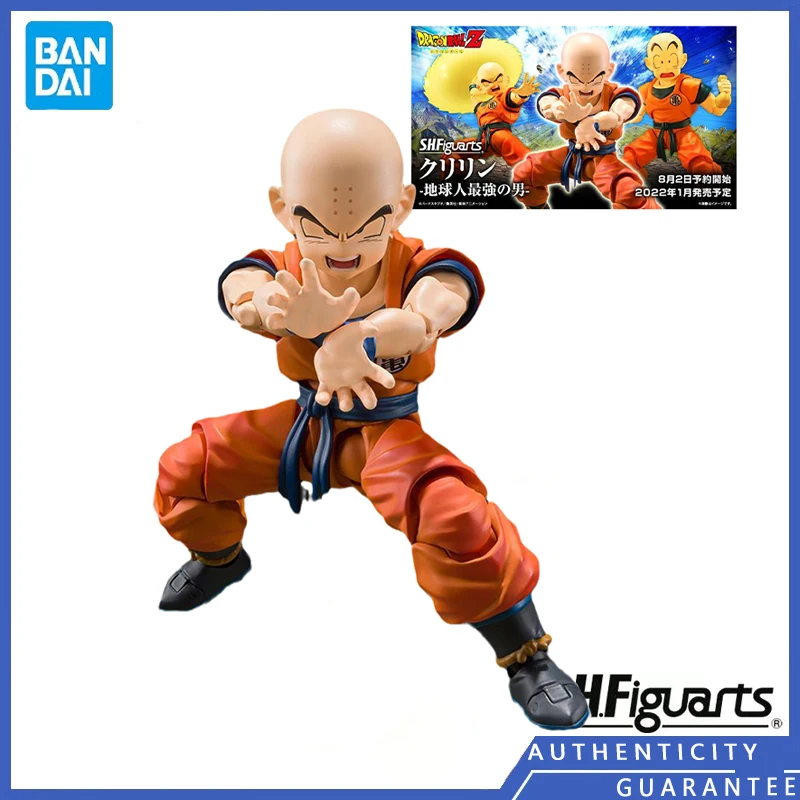 

[In stock] Bandai S.h. Figuarts SHF 11.5CM Dragon Ball Z Krillin Bald Head Finished Movable Doll Model Anime Toys Gifts Men