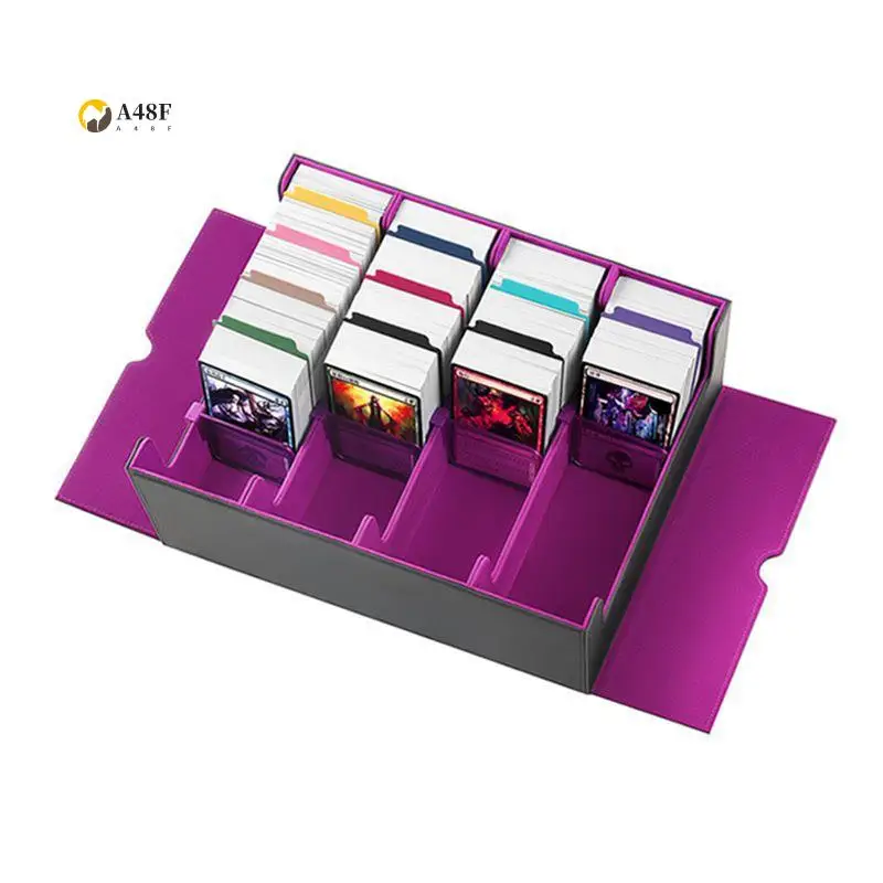 

A48F-Коробка для хранения карт обновления, чехол для колоды TCG, подходит для карт с одним рукавом 2400+ для MTG, Yugioh, TCG, торговых карт, спортивных карточек