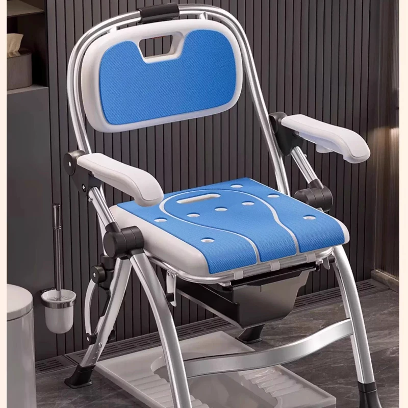 Safety Non-Slip Locking Bathroom Chair for Elderly with Backrest Folding Shower Seat for Ideal for Senior Citizen Pregnant Women