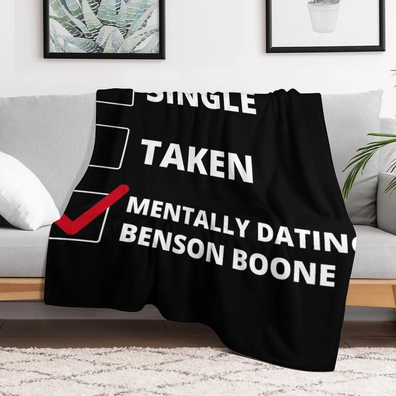 Mentally Dating Benson Boone Throw Blanket Blankets Sofas Of Decoration Thin anime Thermals For Travel Blankets