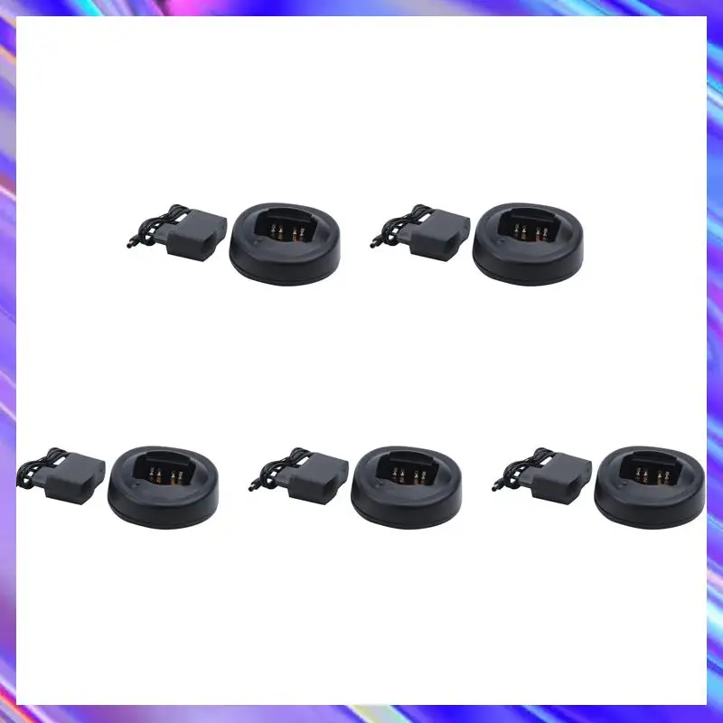 

5X For Motorola Cb Radio Gp328 Desktop Battery Charger Adapter Gp320 Gp338 Gp340 Gp360 Gp329 Gp540 Intercom EU Plug