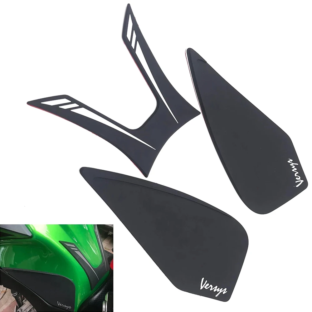 Motorcycle Anti Slip Sticker Tank Traction Pad Side Knee Grip Protector For kawasaki Versys X-300 X300 2018-2020