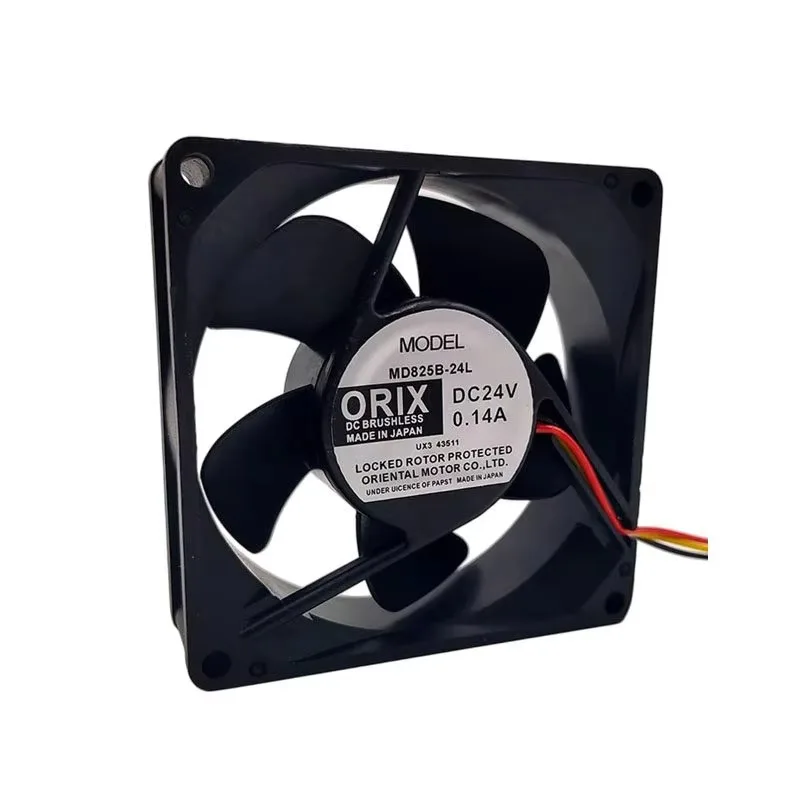 For ORIX MD825B-24L 24V 0.14A 80x25mm Signal Detection Alarm Fan