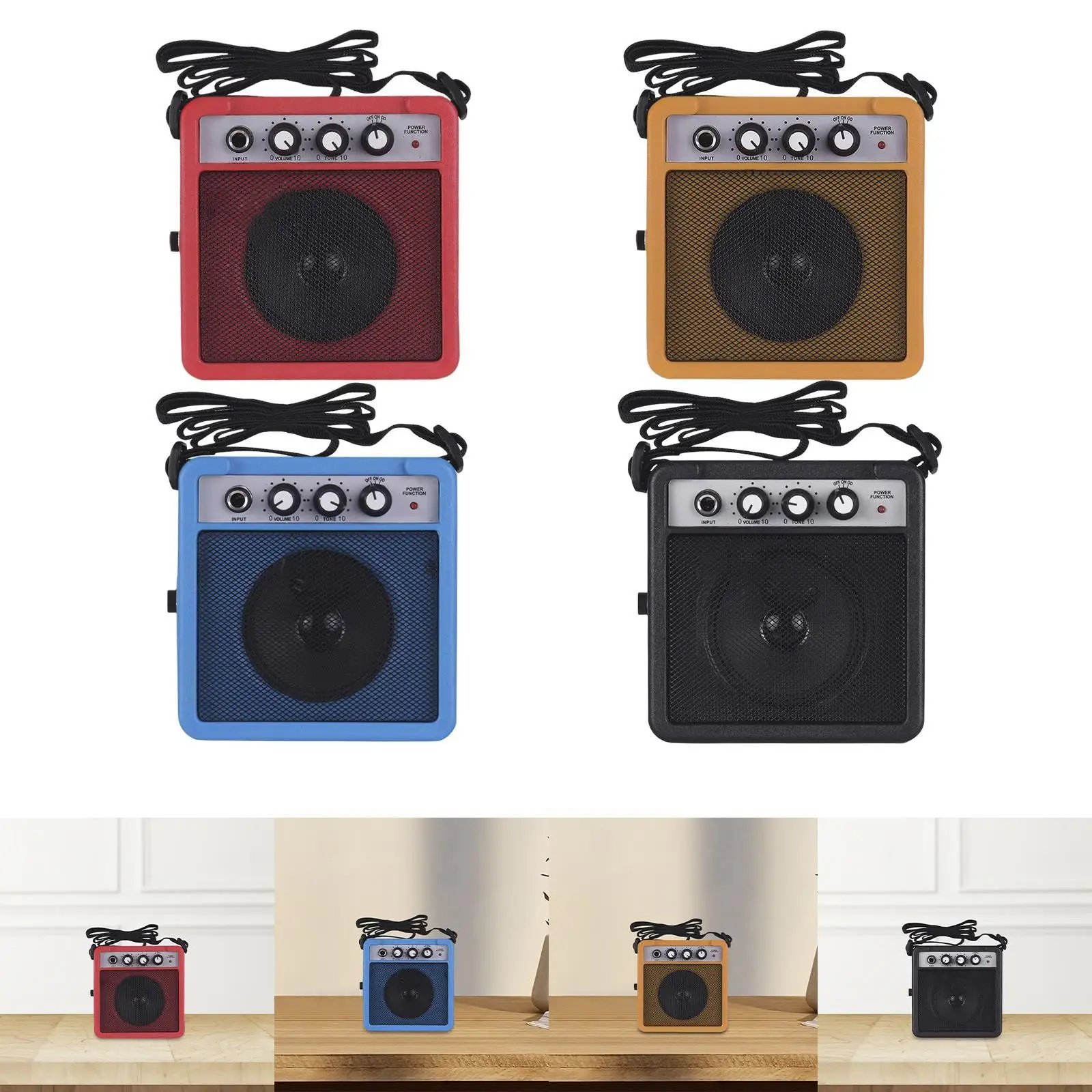 Electric Guitar Amp Professional Amplifier Speaker Portable Guitar Speaker Compact Music Equipment for Daily Practice Concert