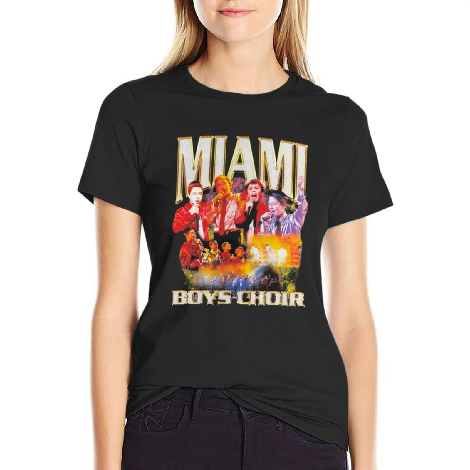 Miamis Boys Choir T-Shirt blacks tees t shirts for Women loose fit