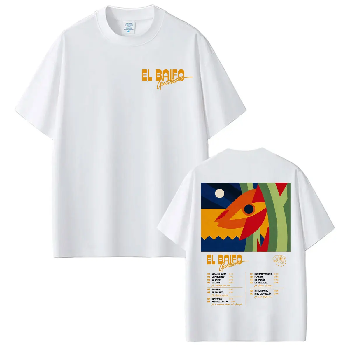Rapper Quevedo EL BAIFO 2026 Grafik-T-Shirts für Männer und Frauen Mode Hip-Hop Street Gothic T-Shirt Lässiges Baumwoll-Kurzarm-T-Shirt – Detail 5