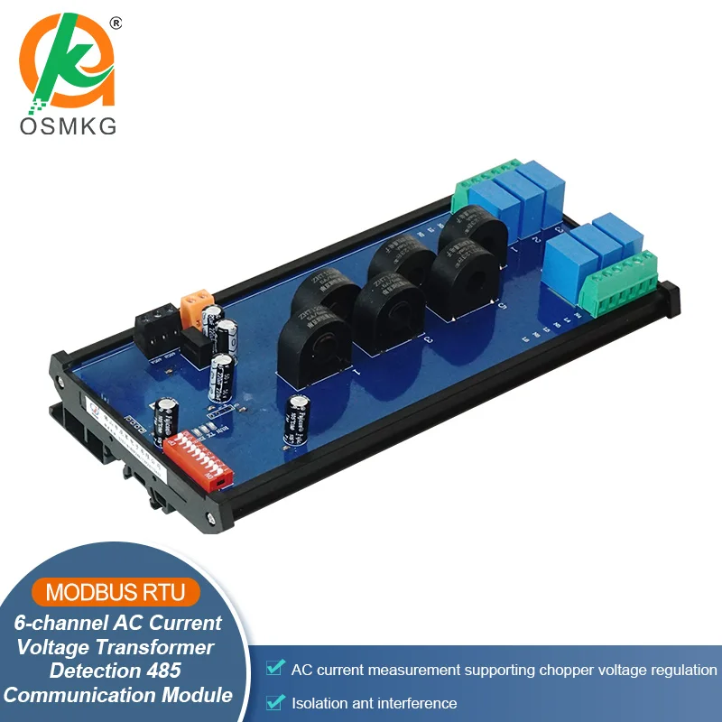 Oshangming 6 Channel AC Transformer Detection for AC Current Voltage Acquisition Module RS485 Lan Modbus Rtu/TCP