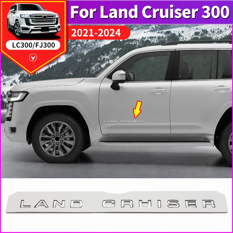 For Toyota Land Cruiser 300 LC300 Engine Cover Decoration Land Cruiser Logo Modification Accessories FJ300 Cover Letter Sticker