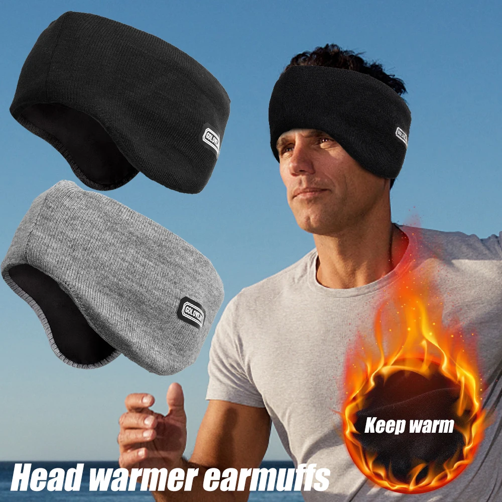 Autumn Winter Ear Covers Men Women Cycling Padded Ear Warm Foldable Windproof Knitted Double Warm Ear Muff Run Cap Hot