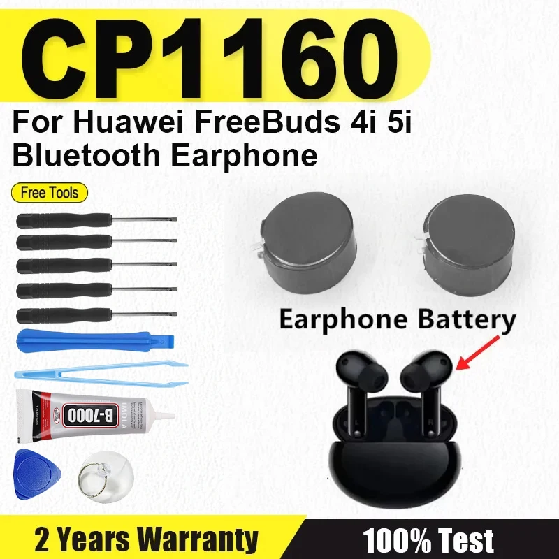 Nouvelle batterie CP1160 pour Huawei FreeBuds 4i 5i batterie pour écouteurs Bluetooth + outils gratuits