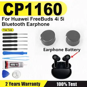 Bilashmart BackShell CP1160 Battery Huawei FreeBuds 4i 5i Bluetooth Earphone Battery + Free Tools