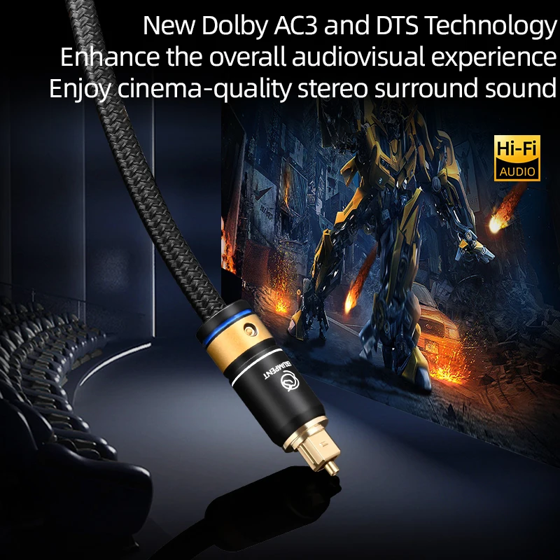 Cyfrowy Toslink przewód Audio światłowodowy SPDIF do Dolby DTS 5.1 7.1