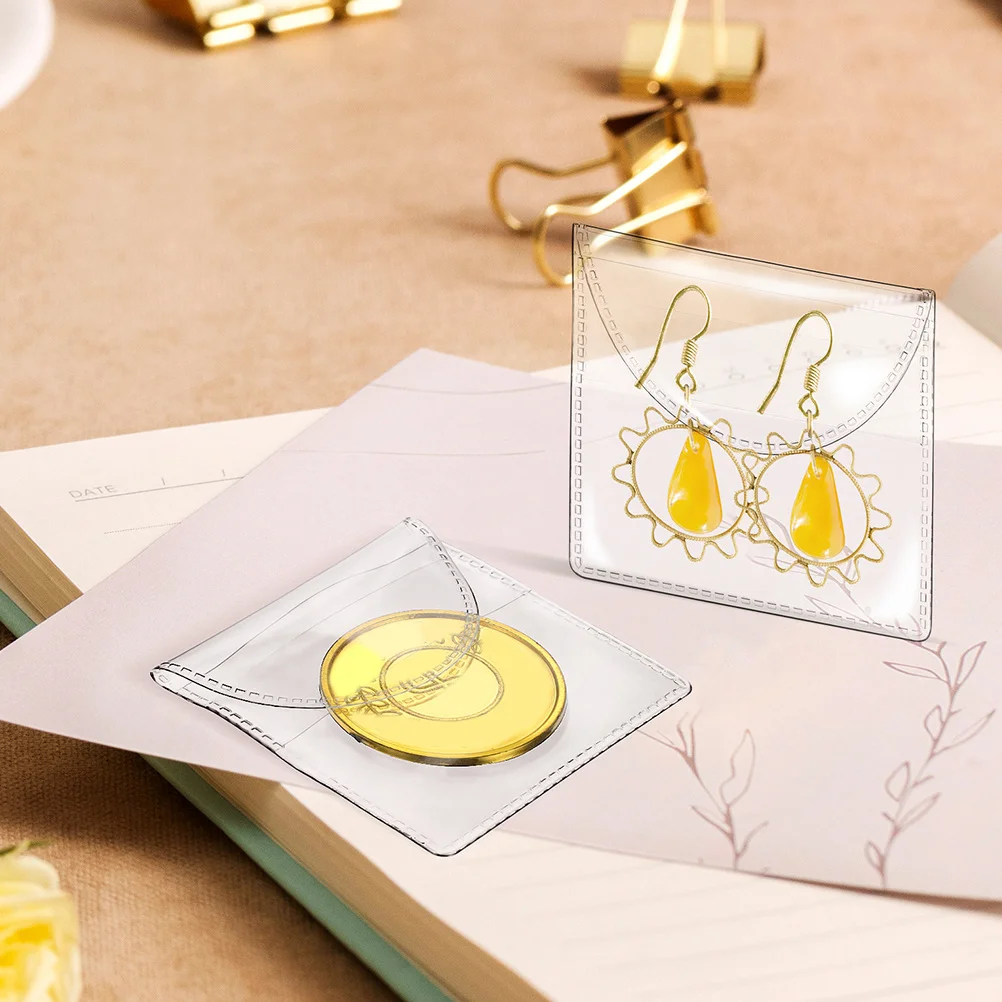 أكمام عملات معدنية فردية 50 قطعة حامل بلاستيكي شفاف لمستلزمات جمع العملات المعدنية وعرض المجوهرات #5