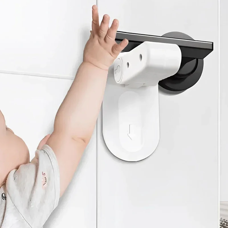 Child Safety Door Handle Locks Protect Baby Door Handle Locks Pet Room Door Handle Locks Anti-open Handle Locks Easy To Install