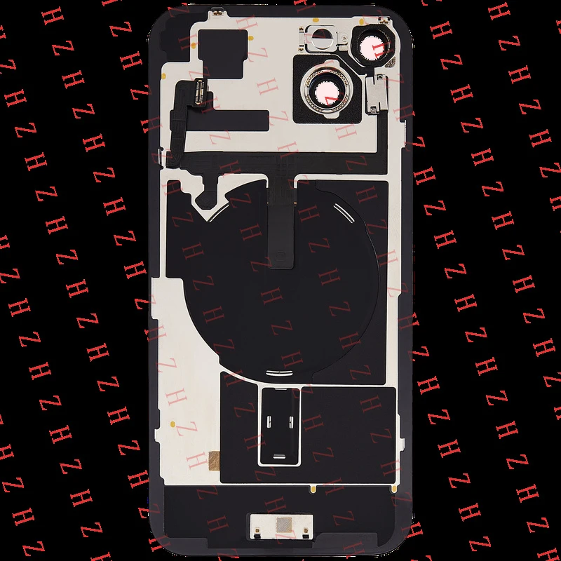 U+ Back Glass W/Plate & Wireless Magnet & Flashlight Flex For iPhone 15 Plus