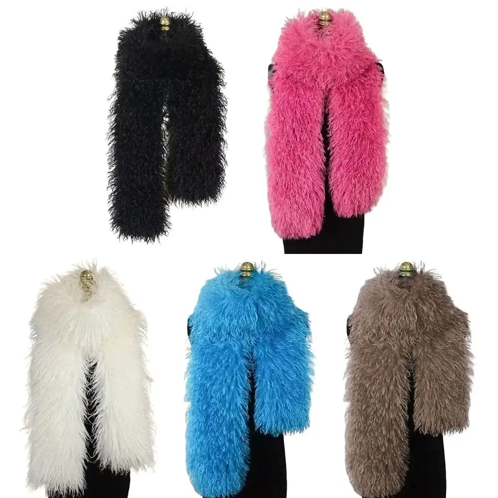 

Шарф из искусственного меха длиной 180 см, длинный, имитация шерсти овцы, утолщенный, двусторонний, для улицы