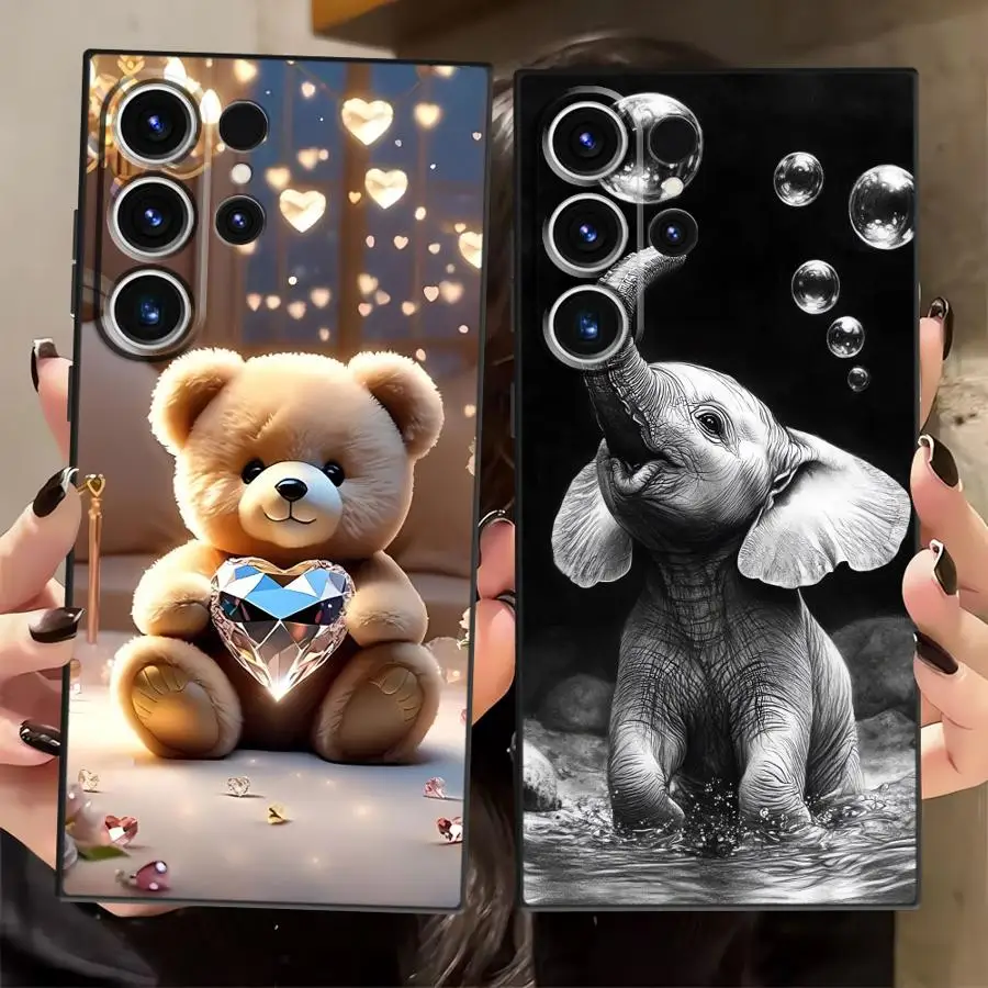 Funda Phone Cover Case for Samsung Galaxy S26 S20 S21 FE Note 20 Ultra 8 9 10 S24 Plus S25 Ultra S23 S10 S9 Animal Bear Eagle